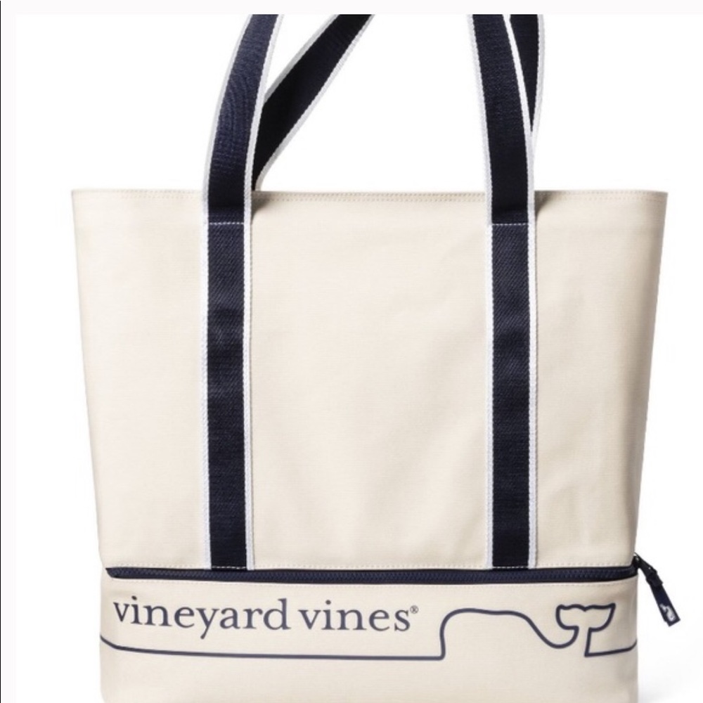 Vineyard vine tote bag cream color